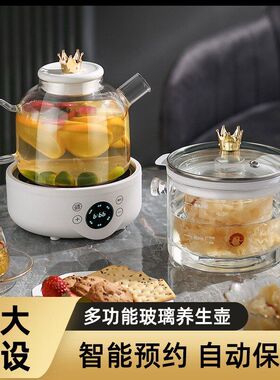 多功能养生家用器英规壶办公室茶壶花壶玻璃110V欧规煮茶全自动