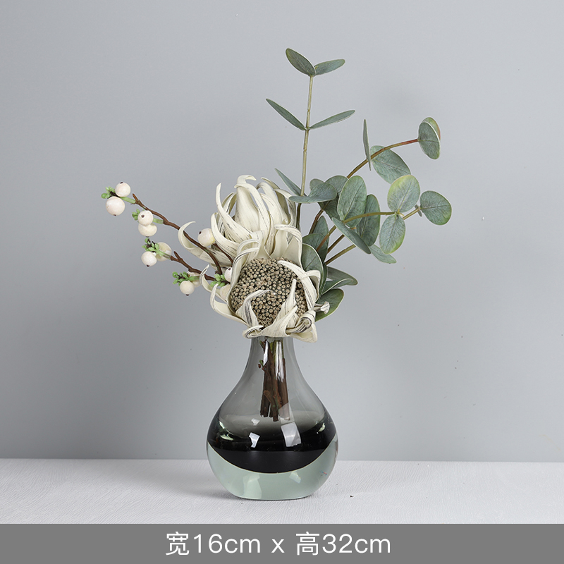 现代仿真花艺绿植售楼处洽谈桌酒店餐桌样板间洗漱台软装摆件