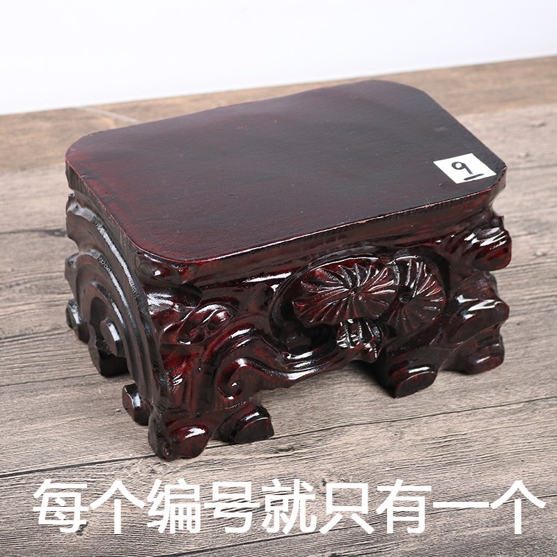 仓处理加厚奇石底座石头底座长方形挖槽实木木座木托