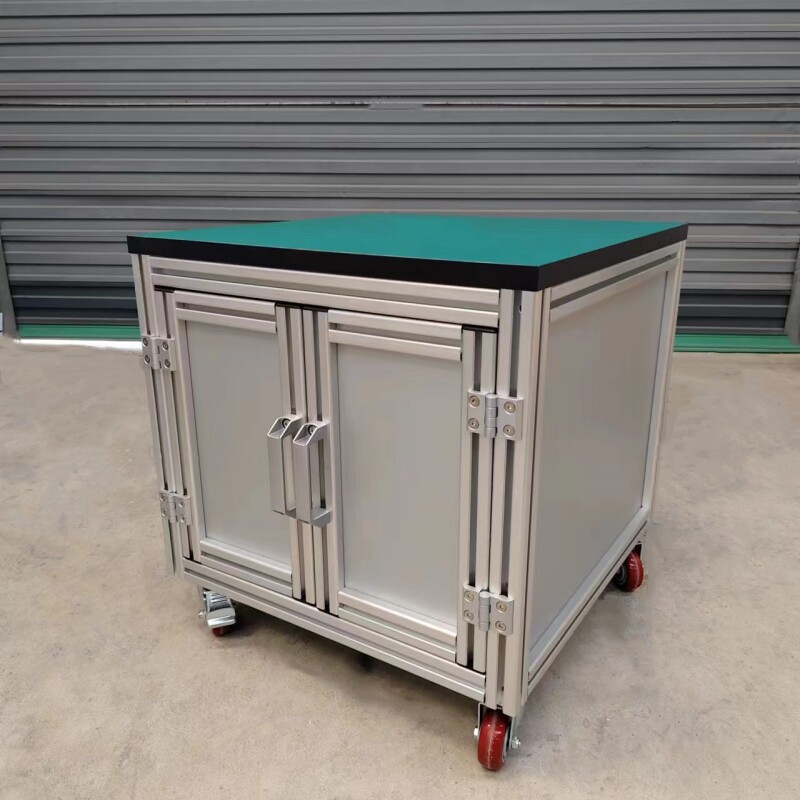 铝挤型材料工作台推车实验台铝合金柜子防静电实验打包桌子操作台