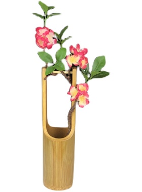 刺身装饰竹筒藤海鲜姿造干冰竹筒酒店摆盘草菜品盘饰