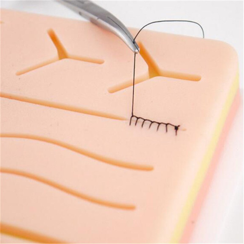 D缝合模块仿真肤色皮肤穿刺练习材料订制各种尺寸0度柔软硅胶片