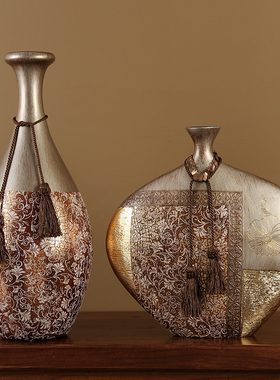 新瓶奢华器复古装饰品客厅电视柜玄关样板间