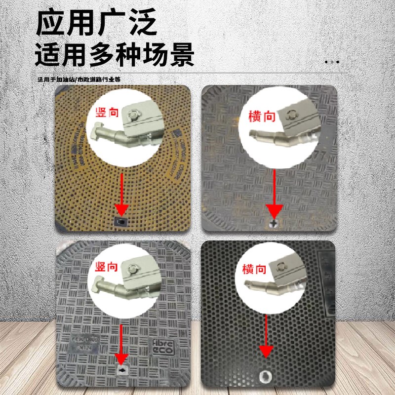 撬开井盖工具圆形折叠式便携式井盖撬开器中石油化加油站防爆