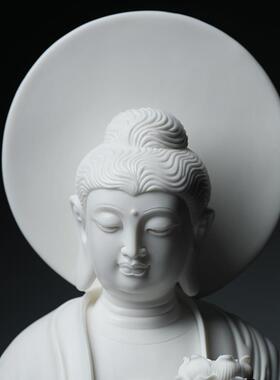东方泥土《佛光阿弥陀佛》省大师林建平手工瓷雕艺术收藏品手签版
