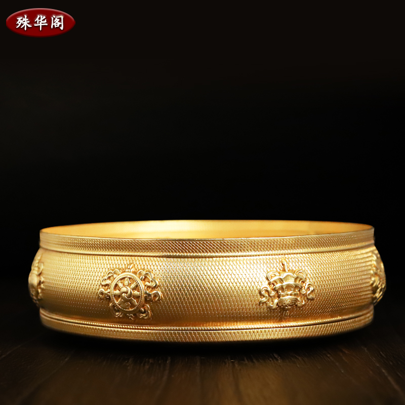 纯铜曼扎盘托盘佛学院设计修供曼扎盘藏式纯铜曼茶罗曼扎修盘12cm