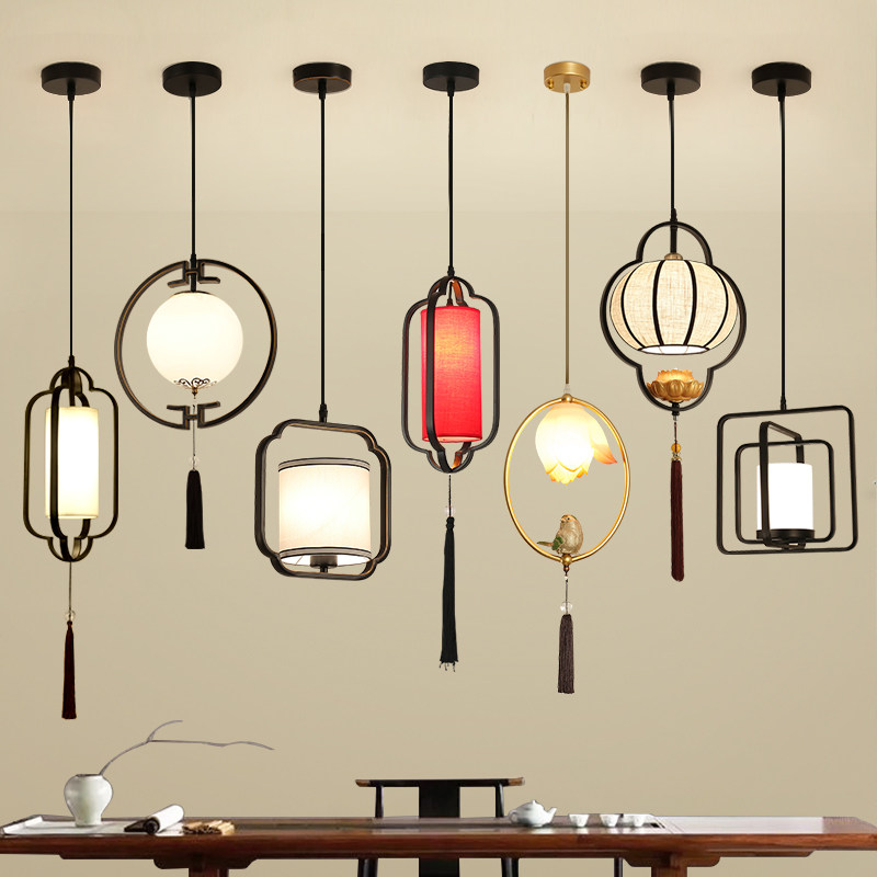 新中式小吊灯单头床头灯中国风茶室吧台吊灯简约创意玄关过道吊灯,家装灯饰光源,床头/玄关/吧台/过道吊灯,淘宝优惠券,粉丝福利购,淘宝优惠卷