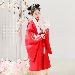 儿童汉服衣锦司女童汉服明制长袄袄裙大袖女生马面裙中国风秋季新