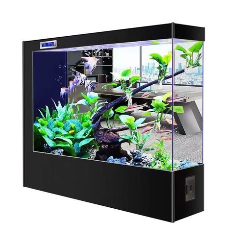 落地超白方缸懒人免换水玻璃鱼缸屏风隔断