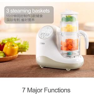 喔喔牛辅食机婴儿宝宝料理机 蒸煮一体多功能电动打米糊机打泥机