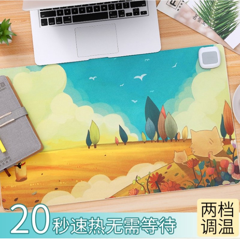 暖桌垫加热桌垫双档可调温学生办公室办公桌鼠标加热桌垫发热垫图片
