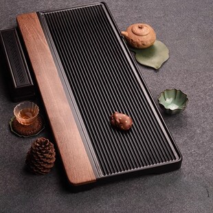 干泡简约茶台客厅办公室功夫茶具排水茶海 茶具茶盘实木家用新中式