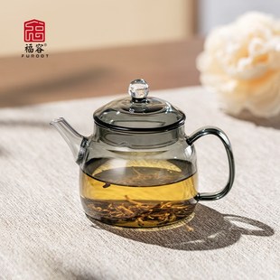 福容德钟壶小茶壶手工制作家用小型煮茶壶高硼硅玻璃耐高温泡茶壶