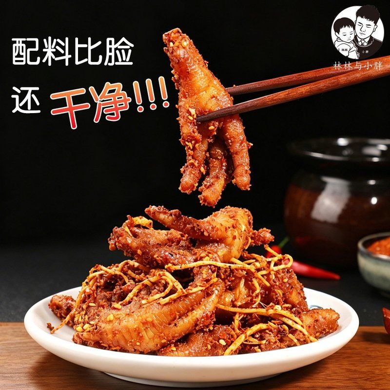 林林与小胖 佤味鸡爪湖南版即食熟食小吃微辣爆辣特辣变态辣零食