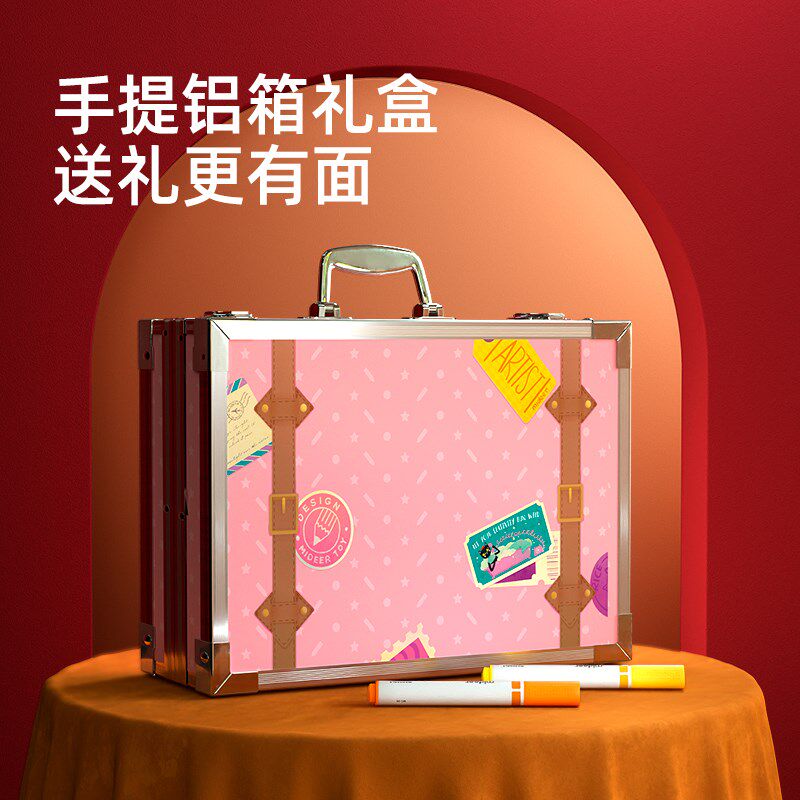 id弥鹿儿童绘画装水彩笔油画棒蜡笔水粉颜料学生男女孩礼盒
