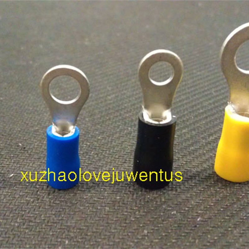 国赛紫铜RV2-L冷压接线端子-平方绝缘圆形端子1000只