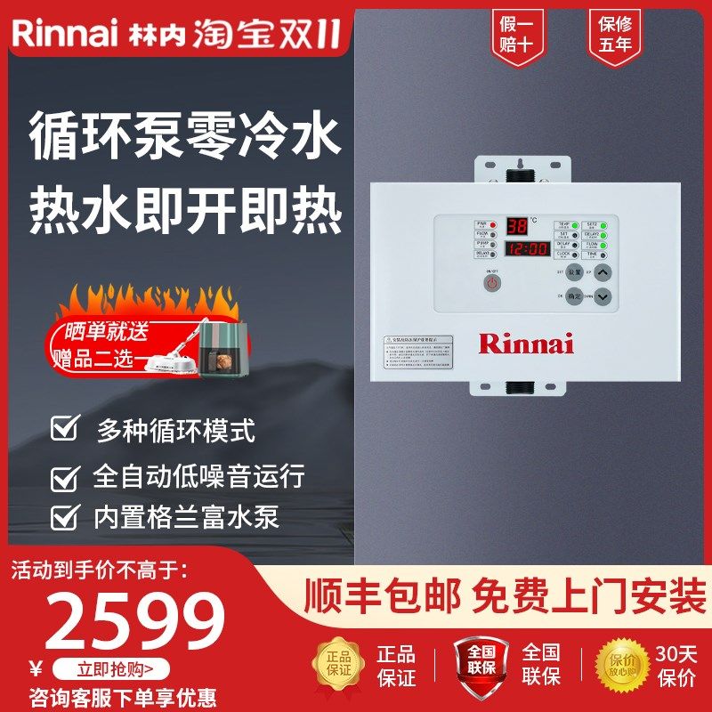 林内回水器循环系统循环泵零冷水