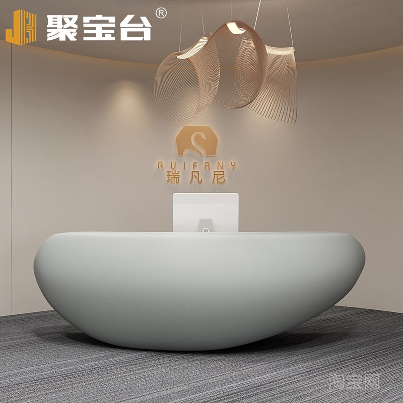 玻璃钢吧台烤漆前台桌公司接待台院吧台收银台创意定制异形