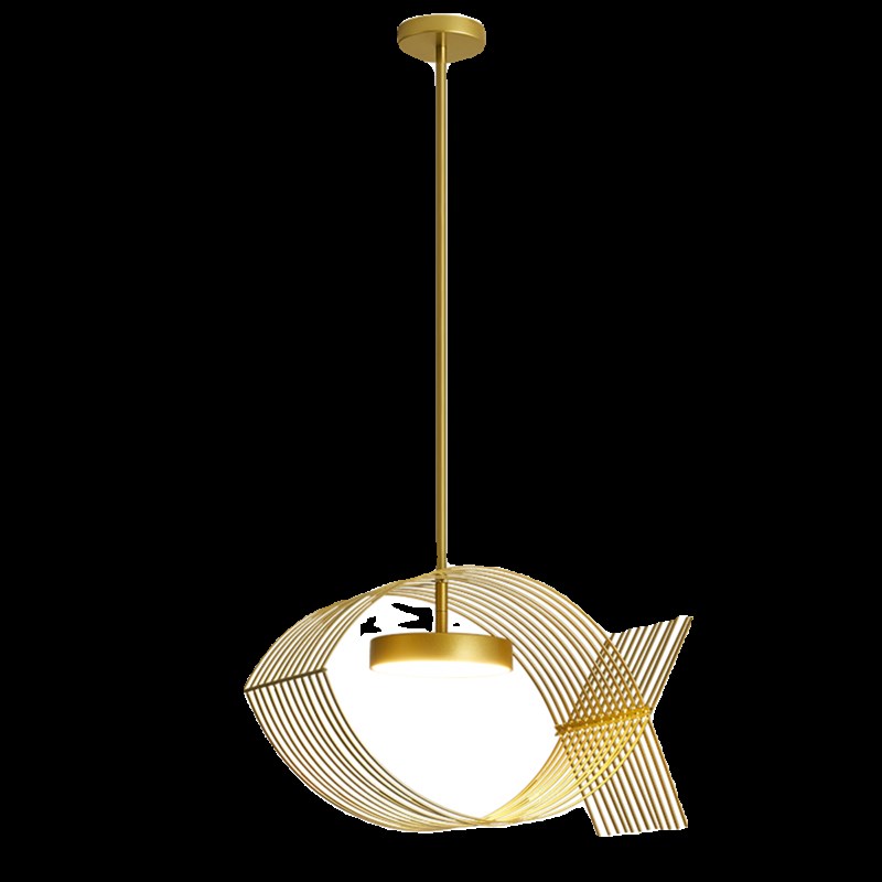 定制餐厅鱼吊灯个性创意店铺商用灯重庆火锅店烤鱼店石锅鱼吊灯