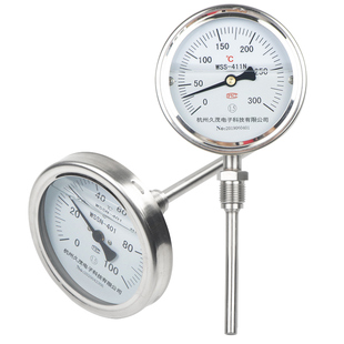 WNF耐震抗震防腐蚀锅炉高温指针温度表金属温度计