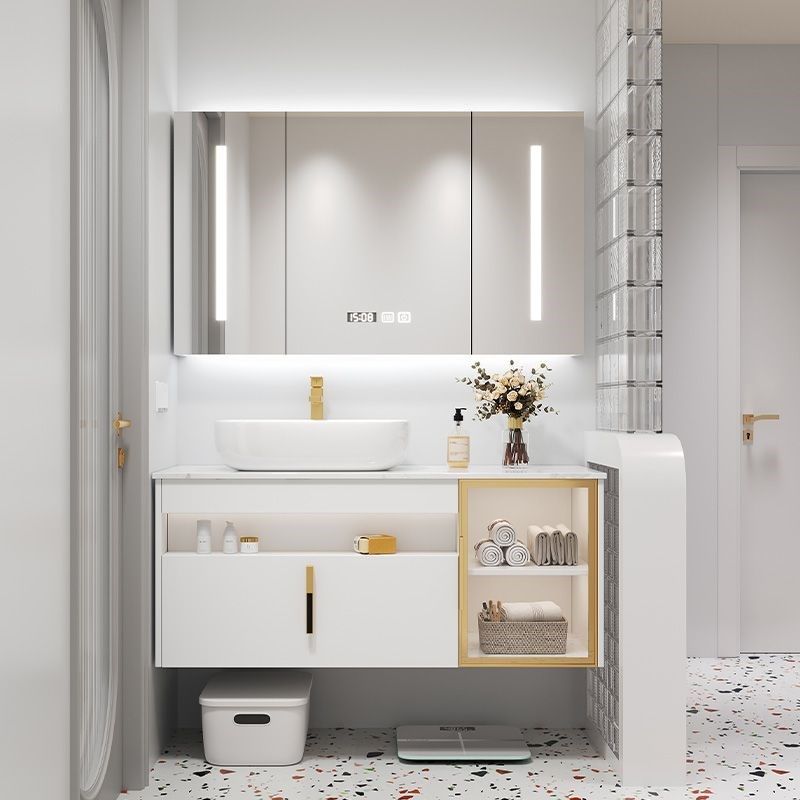 浴室柜台上盆现代岩板一体智能洗漱台洗脸洗手盆柜,家装主材,浴室柜组合,淘宝优惠券,粉丝福利购,淘宝优惠卷