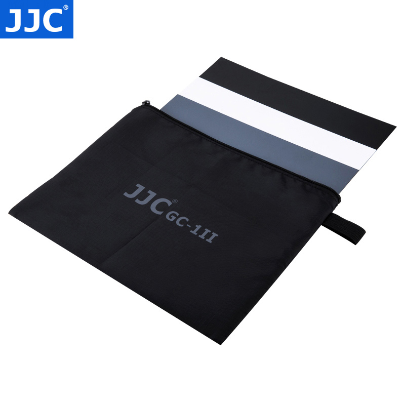 JJC大号灰卡18度18%黑白灰三色卡标准曝光校准白平衡防刮防水便携
