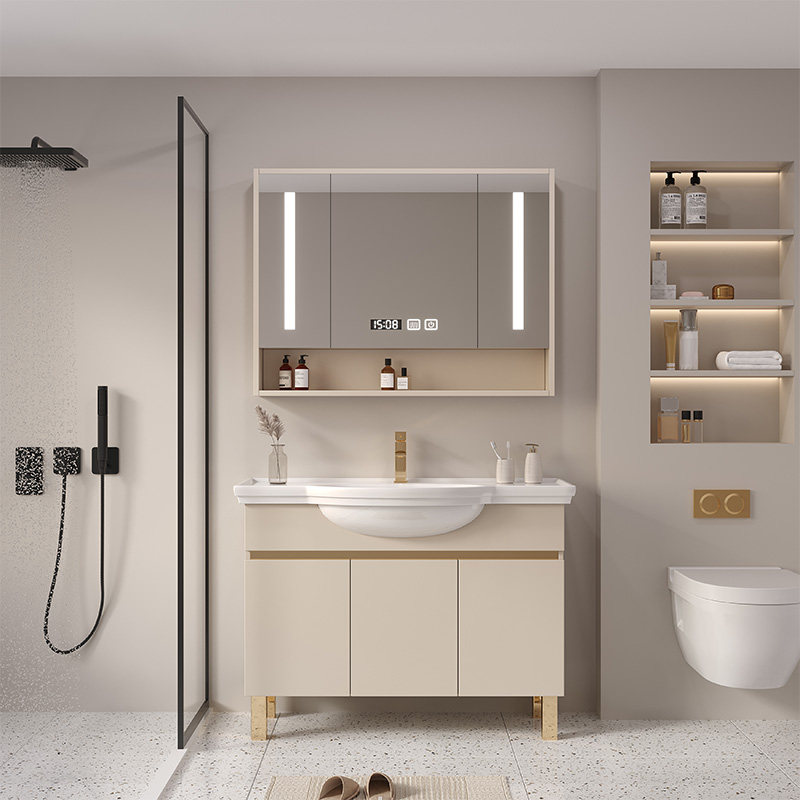 奶油风浴室柜洗手盆柜陶瓷大肚盆洗漱台现代洗脸盆柜装,家装主材,浴室柜组合,淘宝优惠券,粉丝福利购,淘宝优惠卷