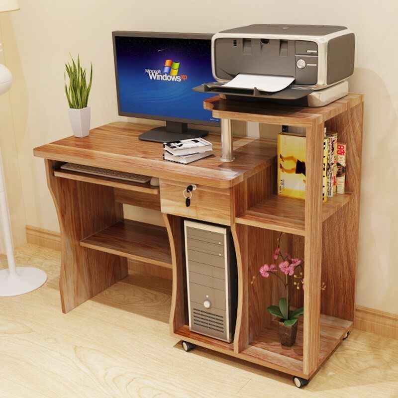 电脑打印机一体桌 多功能 家用 电脑台式桌带放打印机 办公学习桌