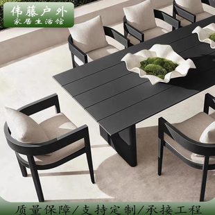 户外铸铝桌椅家用别墅庭院花园布置休闲露天桌椅组合室外餐桌椅