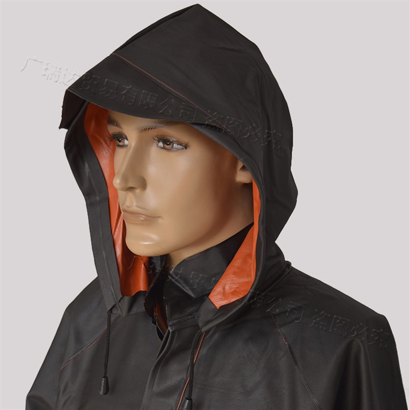 荣成耐酸碱工作服背带式分体雨衣工作煤矿橡塑牛筋防防护服