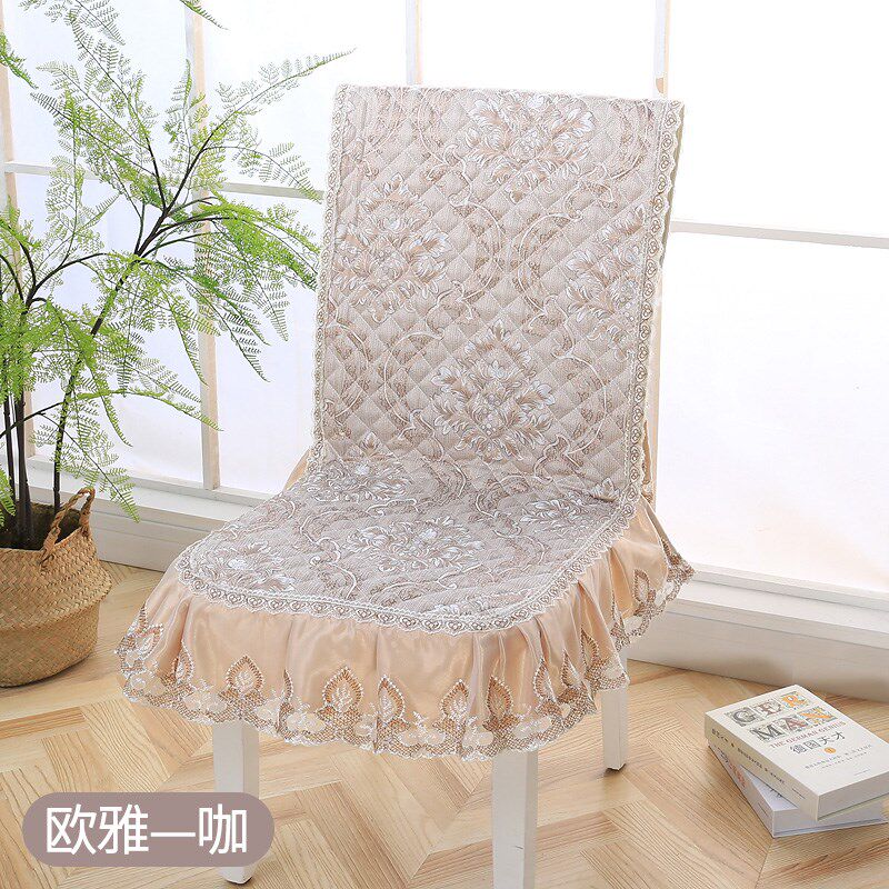 亚麻四季通用长方形餐桌桌布现代餐椅垫装椅子罩连体坐垫