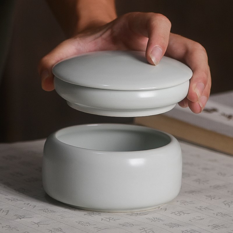 梅林笔庄火锅砚台书法多功能防干墨碟带盖防蒸发不干墨保湿初学者