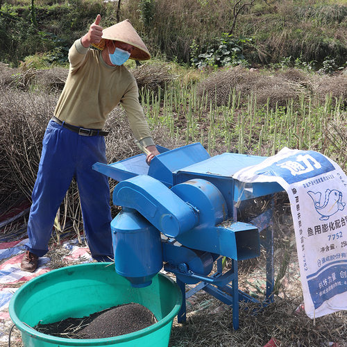 现代打油菜籽小麦脱粒机农用黄豆高粱芝麻水稻打谷机全喂打麦机器