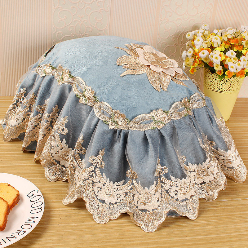 新款高档欧式电饭锅罩防尘罩家用打印机压力锅盖巾蕾丝刺绣