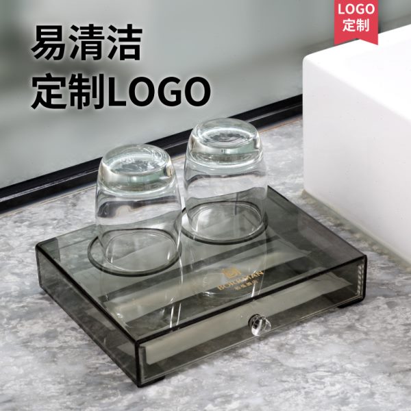亚克力酒店洗漱用品收纳盒专用牙具盒放牙刷民宿一次性易耗品盒