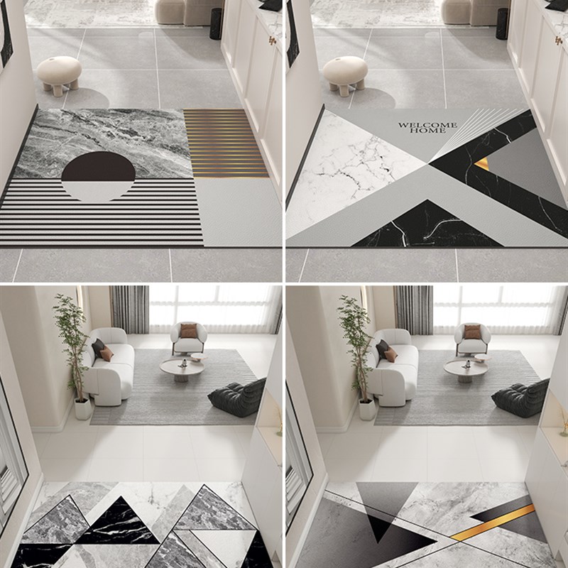 可擦免洗进门地垫入户门皮革脚垫懒人玄关pvc门垫大门口门前地毯