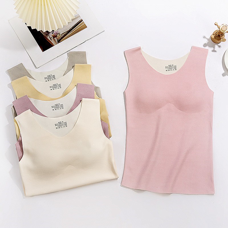 少女德绒保暖背心学生初中女大童发育期高中小女孩无痕儿童内衣冬