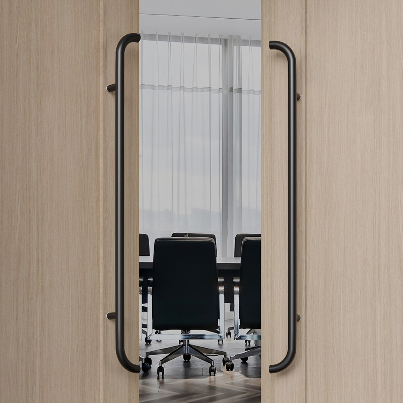 玻璃门拉手黑色玫瑰金黑钛金不锈钢弯管对装推拉有框实木大门把手,基础建材,大拉手,淘宝优惠券,粉丝福利购,淘宝优惠卷