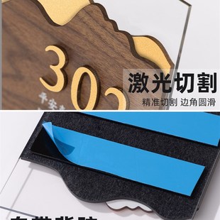 门牌号高级感轻奢创意家用入户门号码牌定制亚克力别墅住宅防盗门