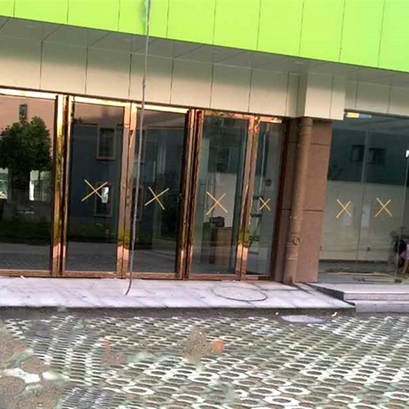 厦门办公室隔断玻璃门定制无框钢化玻璃店面玻璃门地弹簧包不锈钢