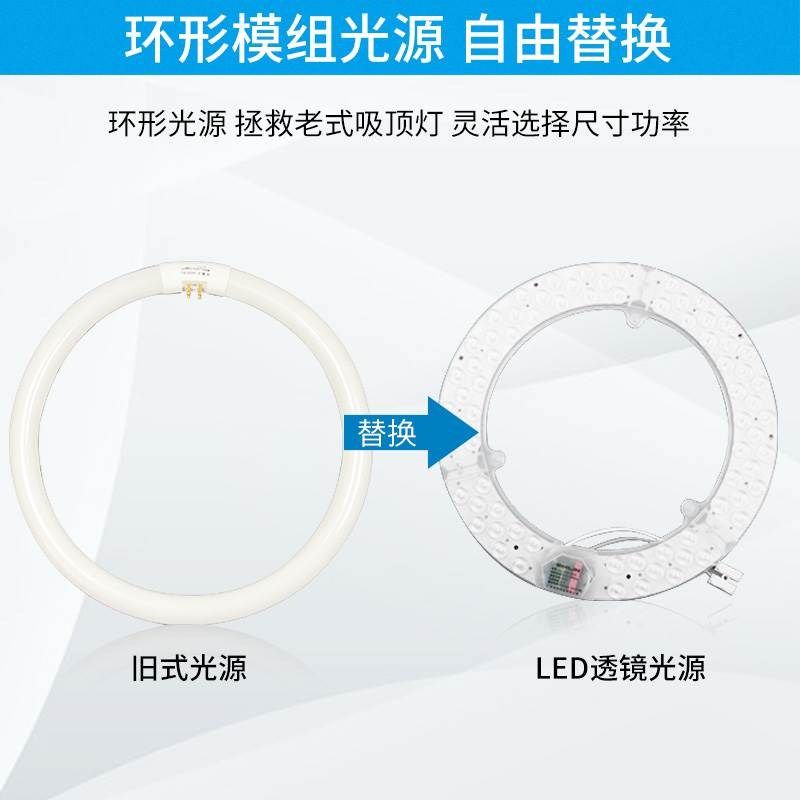 环形灯管22W吸顶灯圆形灯管三基色光源32W40W吸顶灯灯芯led改造板,家装灯饰光源,LED球泡灯,淘宝优惠券,粉丝福利购,淘宝优惠卷
