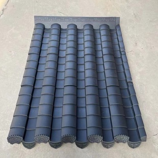 徽派建筑仿古中式屋檐瓦门头大门院墙马头墙装饰瓦塑料加厚小青瓦