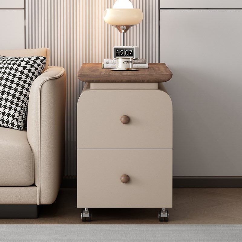 沙发边柜可移动边几客厅置物架收纳柜中古风沙发小茶几轻奢高级感