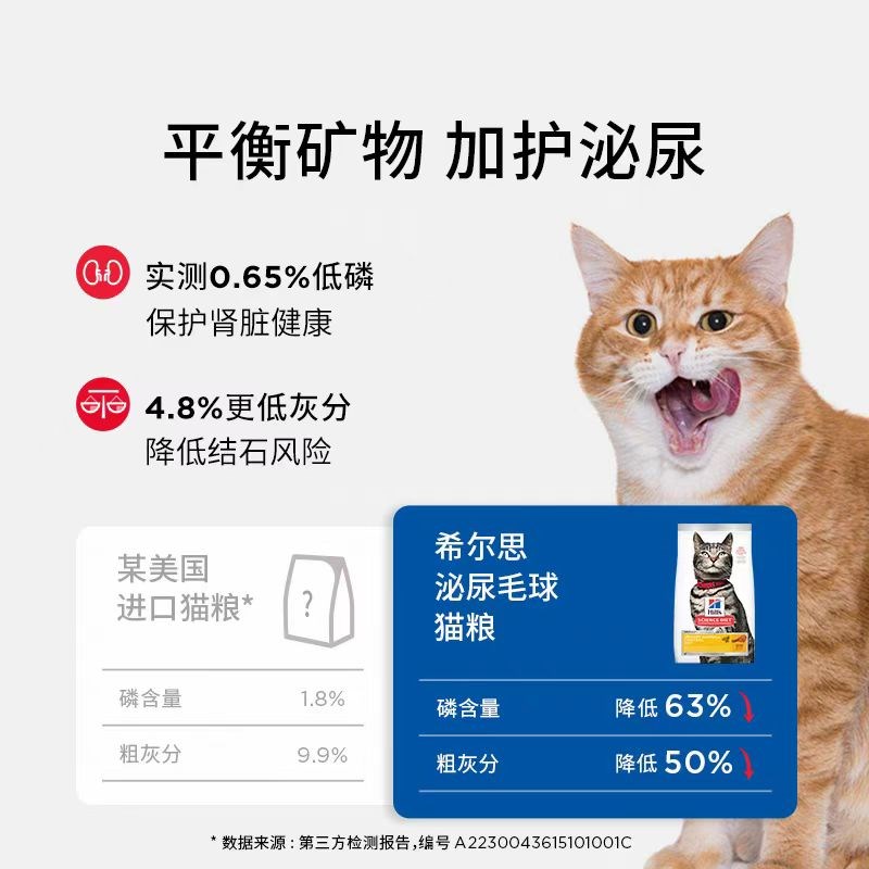 Hills希尔思泌尿呵护猫粮毛球管理全价成猫粮希尔斯泌尿道猫粮