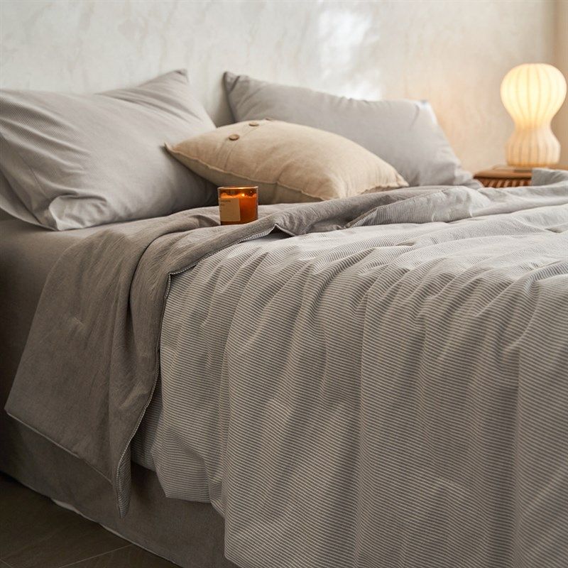 全棉水洗棉夏凉被A类纯棉空调被四件套条纹款母婴级健康薄被芯子,床上用品,化纤被,淘宝优惠券,粉丝福利购,淘宝优惠卷