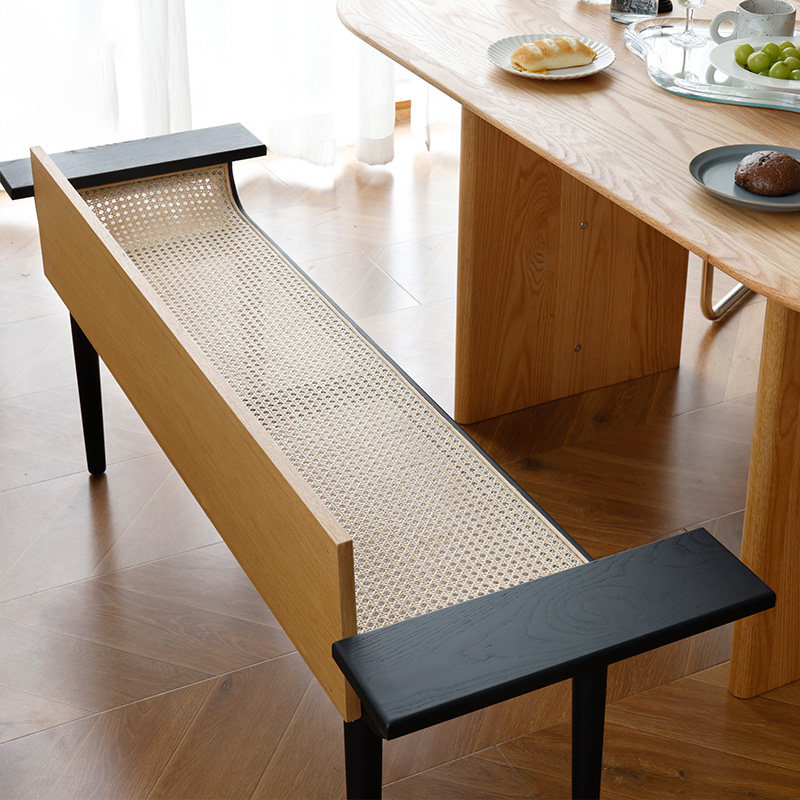 实木长椅复古长条凳藤工艺品家用门口换鞋凳入户藤编一体餐凳床尾,住宅家具,餐椅,淘宝优惠券,粉丝福利购,淘宝优惠卷