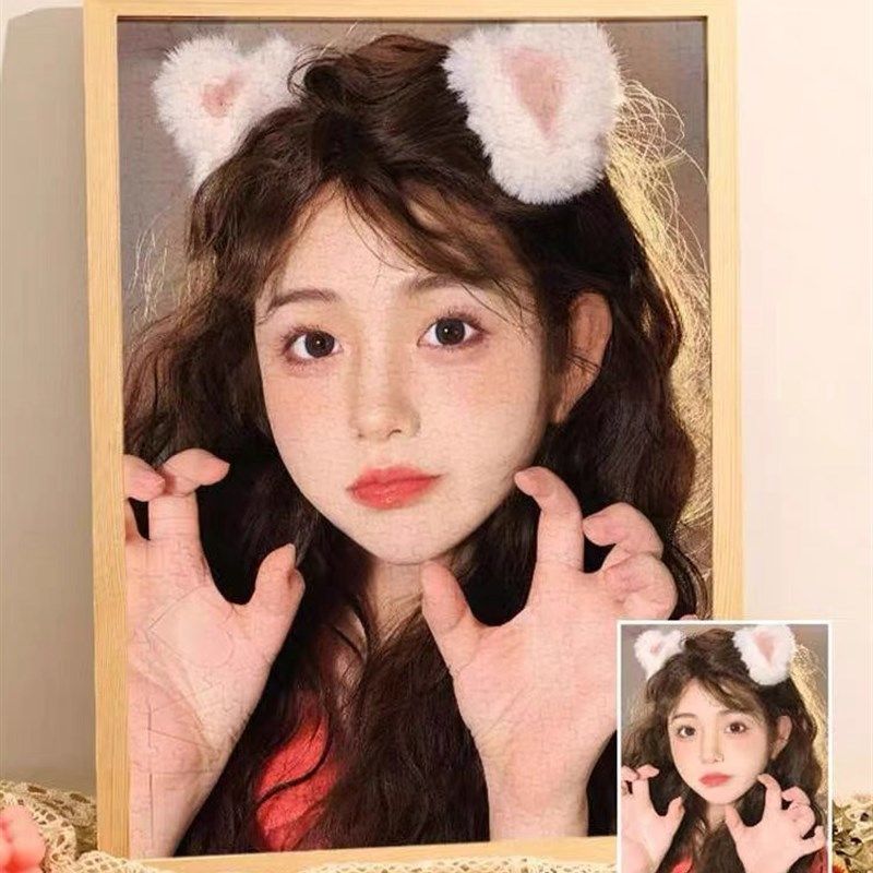 婚礼拼图照片相框定制婚纱照人物明星照拼五官游戏整人新郎伴郎团,节庆用品/礼品,堵门/游戏道具,淘宝优惠券,粉丝福利购,淘宝优惠卷