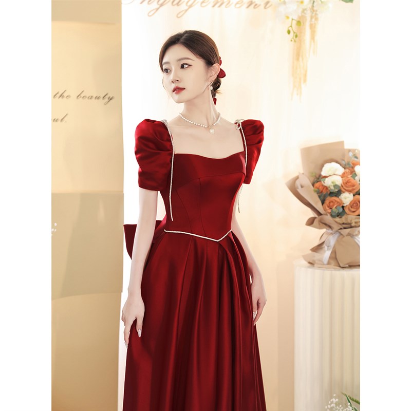 敬酒服新娘订婚连衣裙日常可穿简单气质高端领证登记小礼服回门服