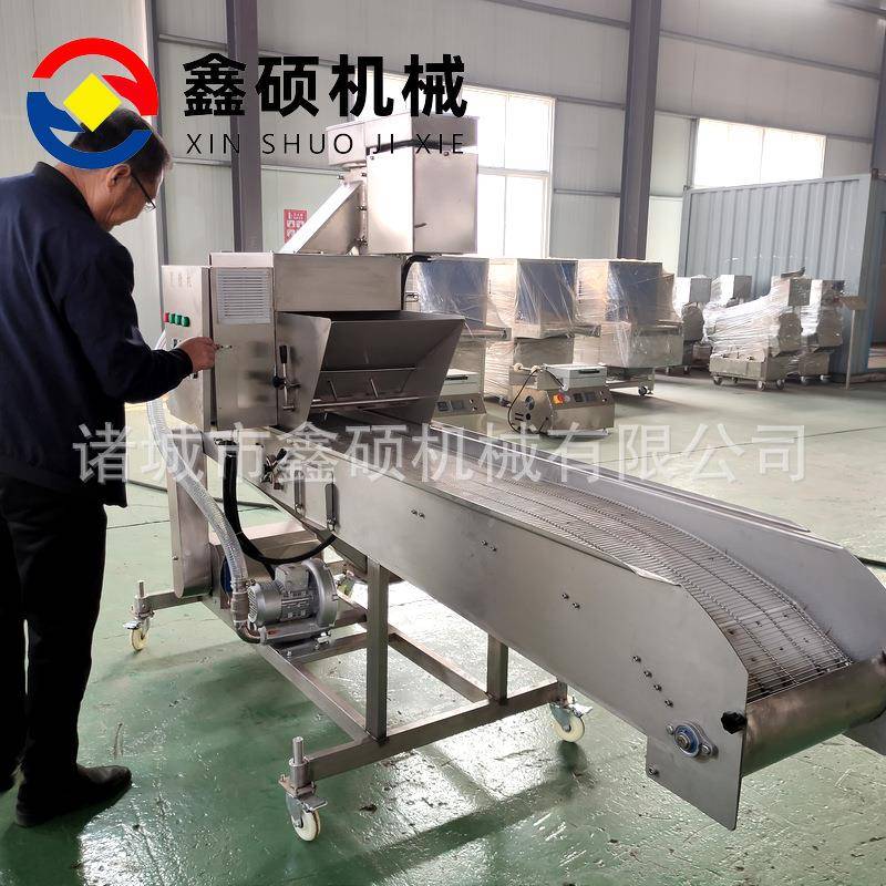 雪花排条裹糠机全自动迷你雪花串上糠成套设备刀鱼段上屑机器