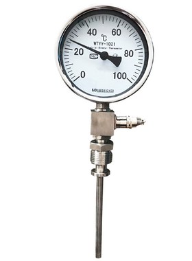 带远传温度表 WTYY-1021/1051 pt100 l=350mm 4-20mA输出 0-100度